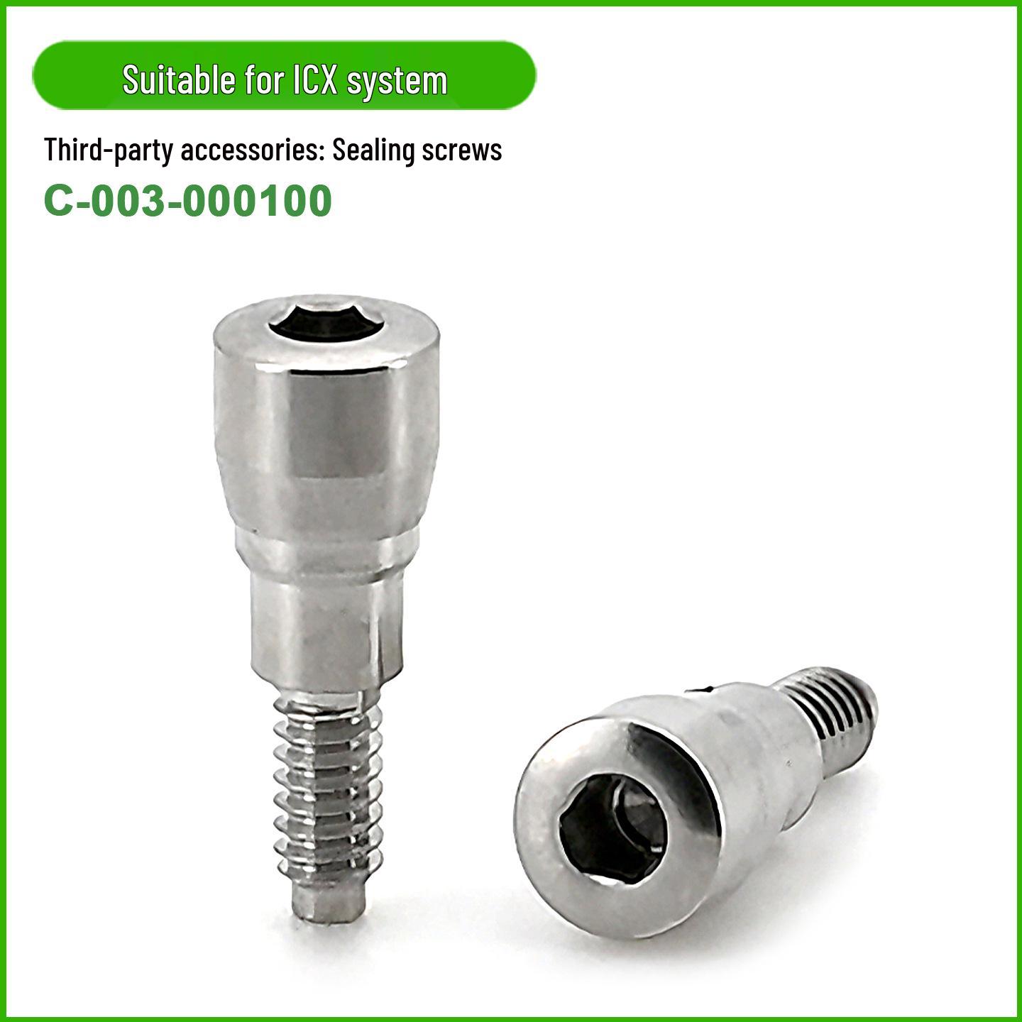 ICX Ecos Compatible Titanium Abutment Base for Dental Implant Restoration