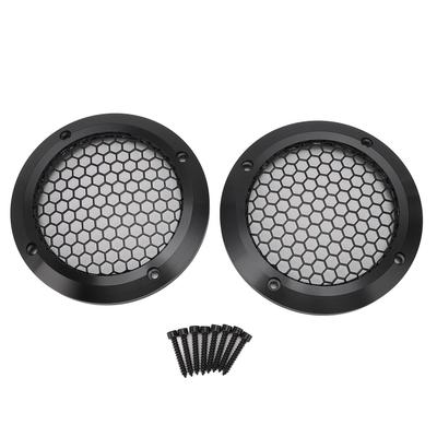 2 pezzi Copri Altoparlanti Neri Rotondi Griglia Altoparlante Rete Decorativa Subwoofer Protezione Griglia Altoparlante Auto