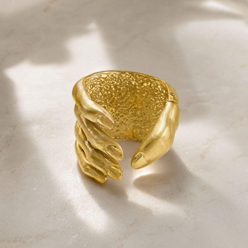 Vintage Palm Ring Bracelet Light Luxury Handshake Bracelet Palm Grip Bracelet  Women Men