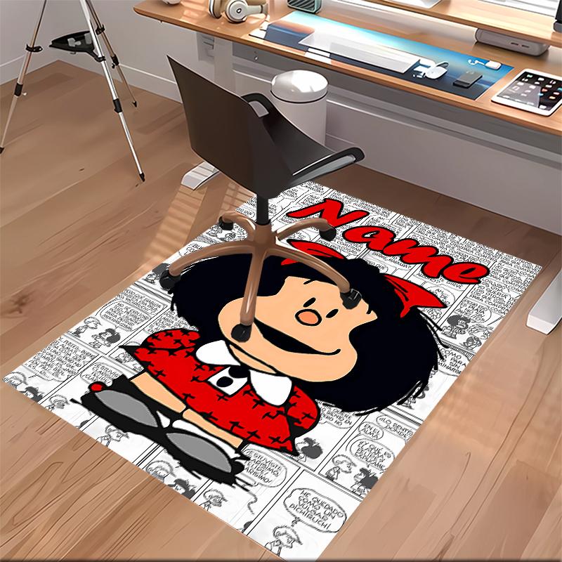 Custom Personalization Mafalda Print Area Rug - Soft, Washable Non-Slip Indoor Mat,Living Room,Home&Office Decorative Rug