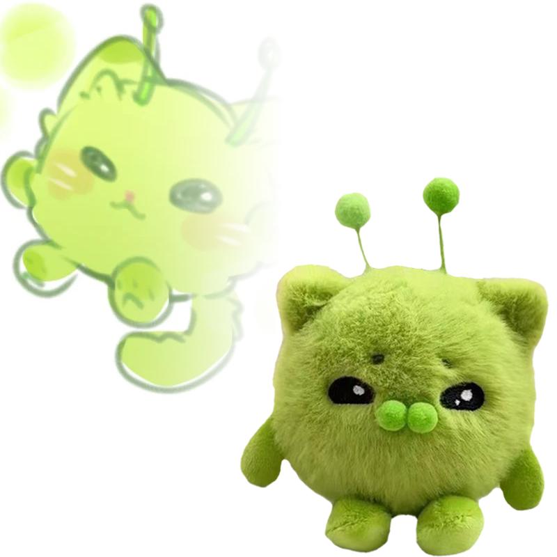 12CM Cute Mini Alien Hakimi Cat Plush Toys Soft Animal Green Kitty Peripheral Plushies Pendant Doll Kid Birthday Accompany Gifts