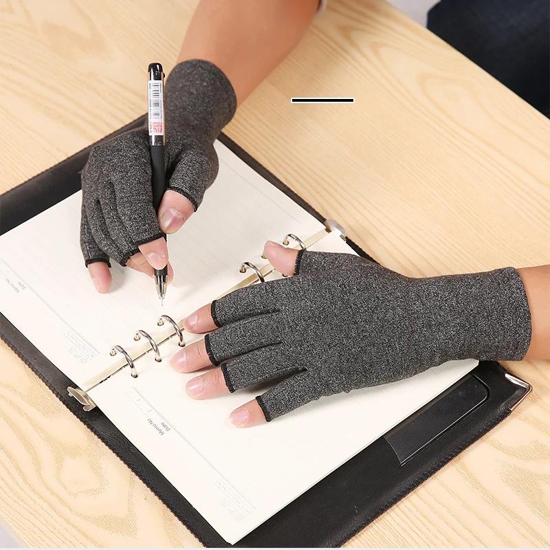 Half Finger Pressure Gloves for Relieving Arthritis Anti Slip Pain Relieving for Men and Women Washable Wrist Gloves Treatment