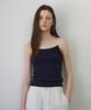 Button Trimming Sleeveless (Navy)