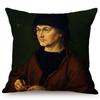 Famous Character Portrait Vintage Oil Painting Art Sofa Pillow Case Cotton Linen Luxury Gallery Chair Decorative Cushion Cover