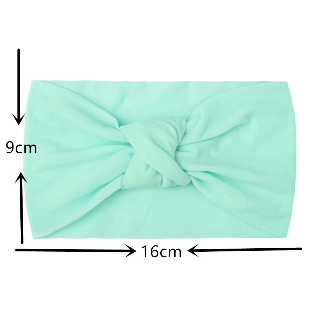Unisex dětská čelenka s uzlem/Nylonový turban 13-24 měsíců Elastická omyvatelná ekologická pomůcka pro kojence a batolata