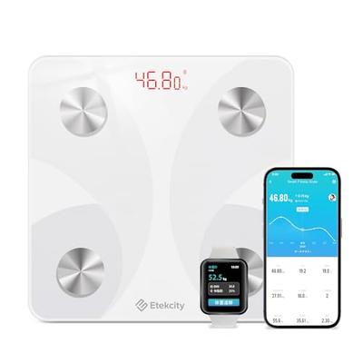Etekcity Body Composition Scale, Smartphone Connectivity, 13 Measurement Metrics, 2-Year Warranty, Body Fat Scale, Fitbit Compatible, Smart, High Prec