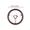 Car Steering Wheel Accessory 380 Mm Wooden Classic Sturdy Sports Modified Parts for