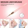 5Pcs Pink Nail Art Brushes Superfine Brush French Manicure Stripe Nail Art Painting Brush Set, UV Gel Nail Liner Brushes Kit And Drawing Liner Brush