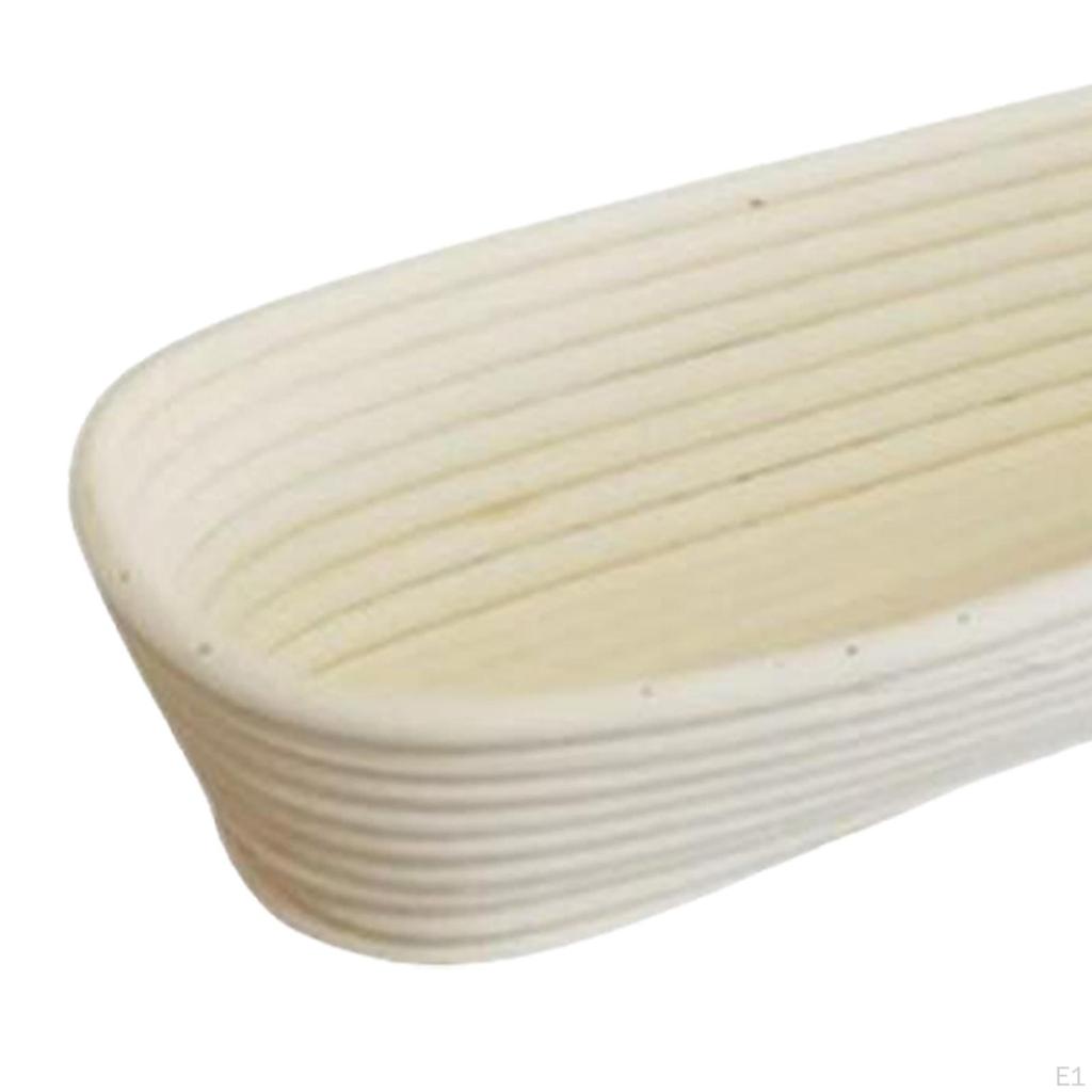 Bread Proofing Basket Bin 30x14x7cm, Rattan, Versatile Use, Large Oval Box Fruit Baskets