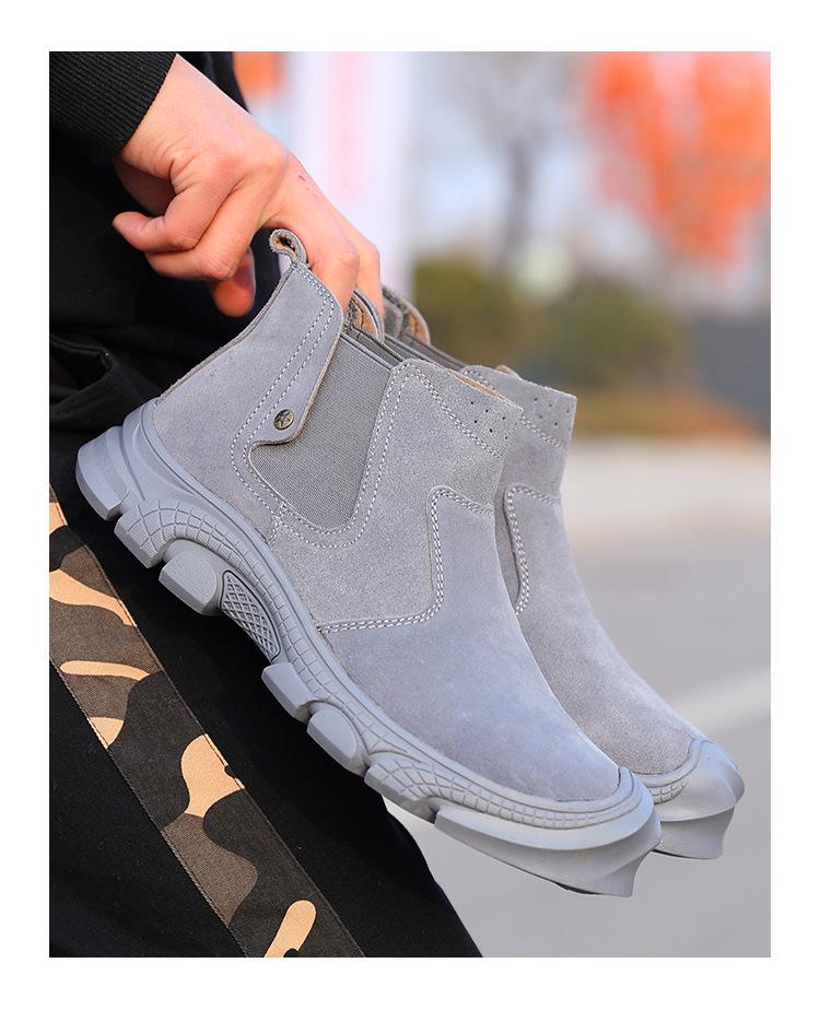 Men's Steel Toe Safety Work Shoes - Anti-Smash, Anti-Puncture, Wear-Resistant, Non-Slip, Breathable, Lightweight, Rubber Sole