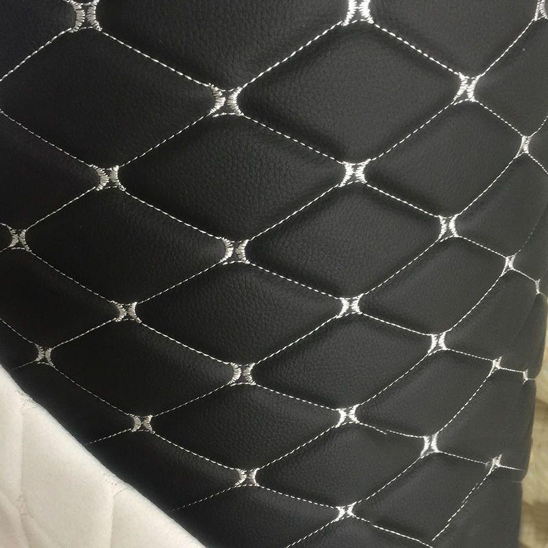 100x155cm Tessuto Trapuntato Ecopelle Ricamo Tessuto per Rivestimenti Tetto Auto Comodino Pelle Porta Spugna Bordatura Decorazione