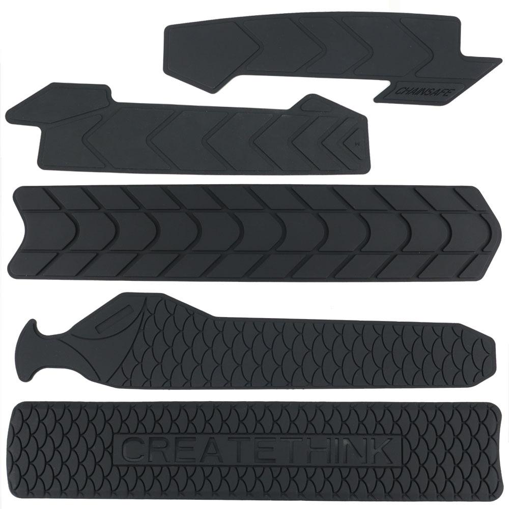 MTB Road Bike Chain Protector Chainstay Silicone Bicycle Frame Care Guards Self-Adhesive Cover Protection for Anti-Scratch
