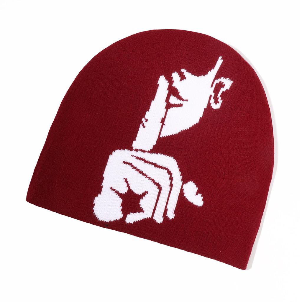Punk Style Knitted Hat With No Brim And Acrylic Fabric For Streetwear And Winter Protection