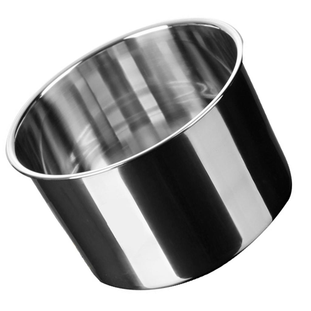 Stainless Steel Oil Storage Tank Multifunctional Durable Round Seasoning Bowl with Lid for Home Kitchen