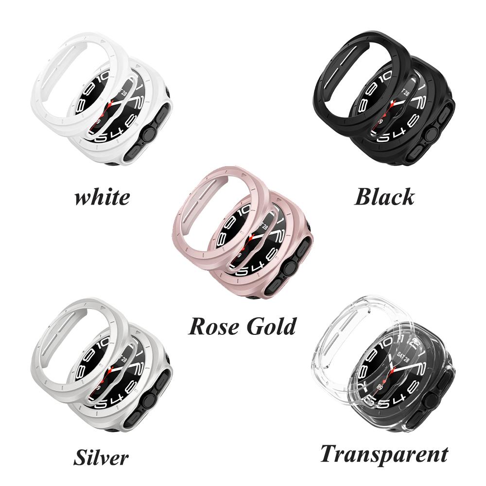 PC Hollow Case for Samsung Galaxy Watch 7 Ultra 47mm Accessories Frame Protective Hard Bumper Galaxy Watch 7 FE 40mm 44mm Cover