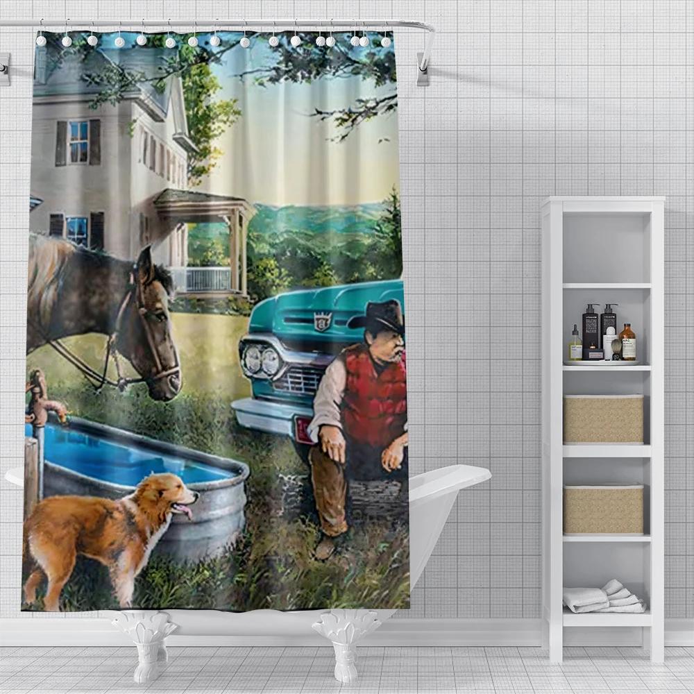 Home Shower Curtains For Bathroom Landscape Animals Waterproof Fabric Bathroom Curtains Modern Shower Curtain 180X200 240X200