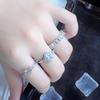 Bouquet Diamond Ring Light Luxury Pigeon Egg Zir*****Pen Ring Femininity Row Diamond Stack Wearing Bamboo High Sense Ring