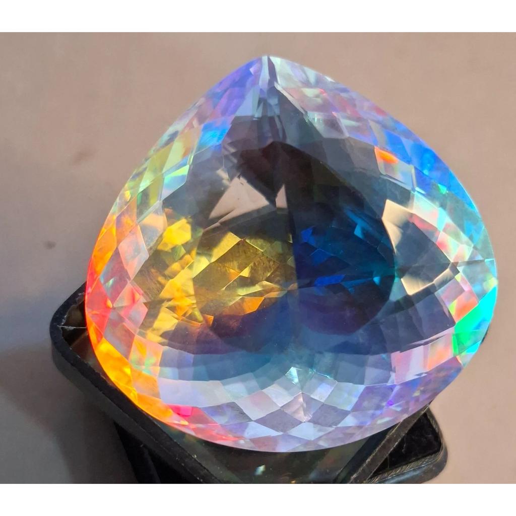 Fabulous Mystic Topaz Multicolour Pear Cut 105-107 Ct Certified Loose Gemstone