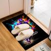 1PC Custom Name Dynamic Football Player In Action Theme Floor Mat Ideal for Living Room, Game Rooms, Office, Bedroom,Floor Mat Playful Design