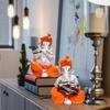Musical Ganesha Pair for Home Decor | Brings Prosperity - (Orange and White, Pack of 2)(Resin)