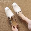 Women Wedges Sandals Summer Mules Slippers Square Toe Shoes 2025 New Casual Slingback Shoes Dress Party Woman Zapatos