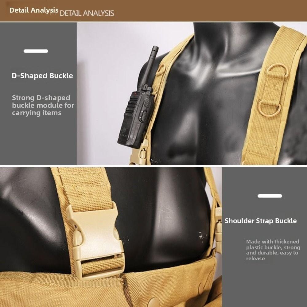 Large Capacity Climbing Chest Pocket High Density Nylon Travel Storage Vest Bag  Outdoor Sports