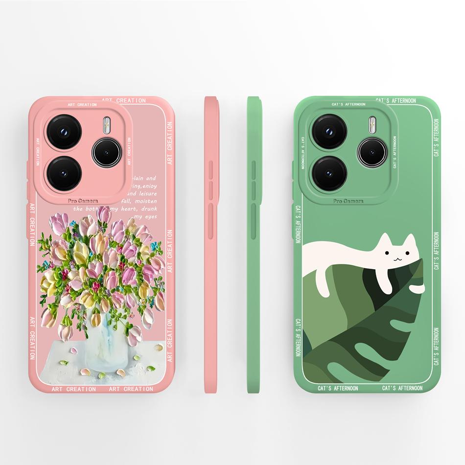 For Poco X7 Pro Case Cute Panda Soft High Quality Liquid Silicone Back Cover For Poco X 7 X7Pro Full Protection Phone Shell