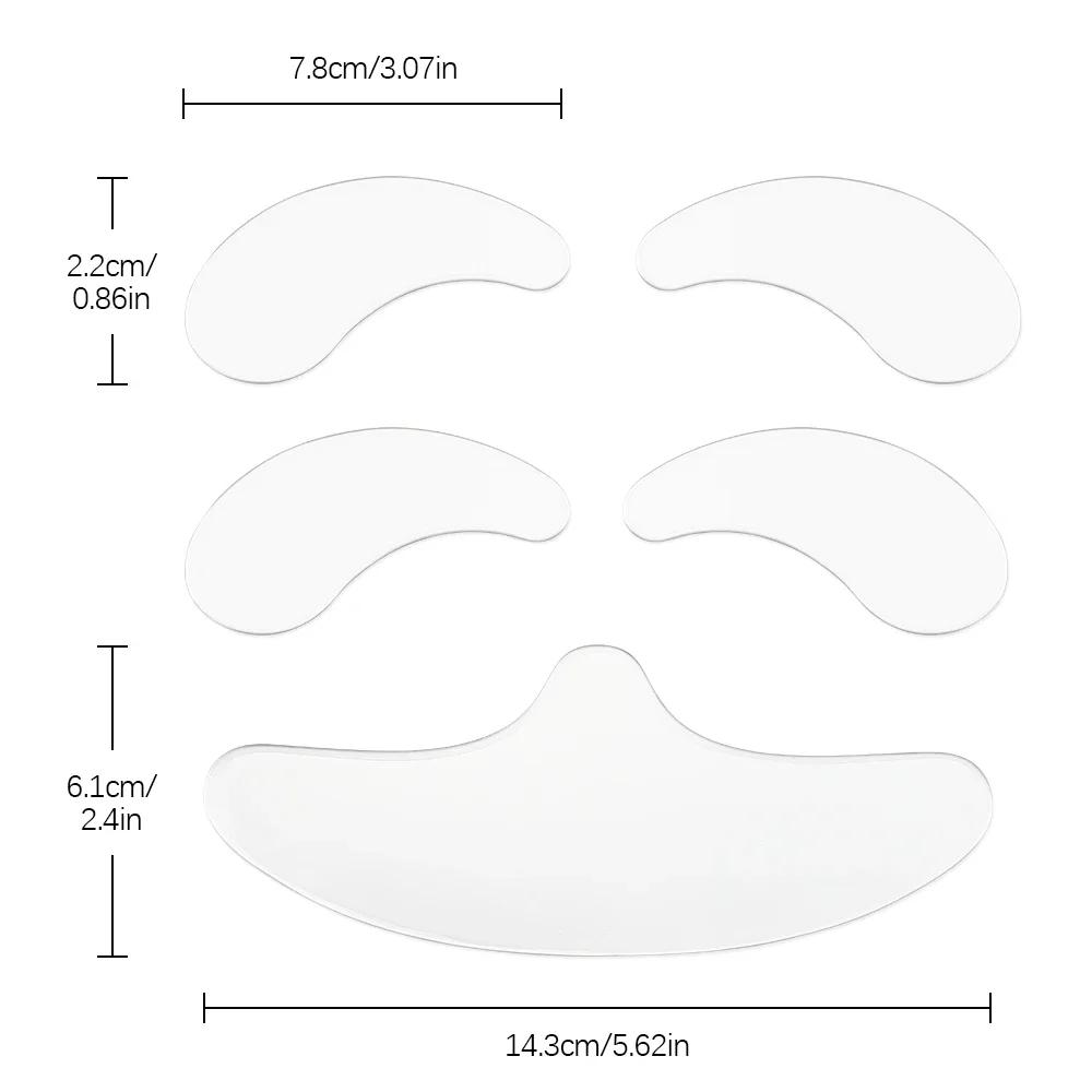 5Pcs Face Forehead Neck Eye Anti Wrinkle Aging Care Sticker Pad Patch Reusable Anti Wrinkle Silicone Patches Skin Lifting Tool