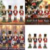 Elegant 25cm Wood Nutcrackers Statue Artistic Tabletop Decoration for Nut Cracking and Display Stylish Desktop Ornament