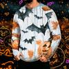 Men's Long Sleeve Hoodie with Sun Halloween Print Pullover