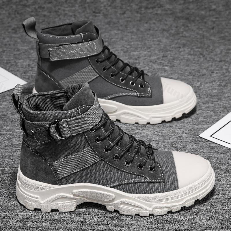 Men Cowboy Boots Trend Casual High Top Sneakers Men Autumn New Leisure Shoes Roman Sport Outdoor Sneakers Male Boots