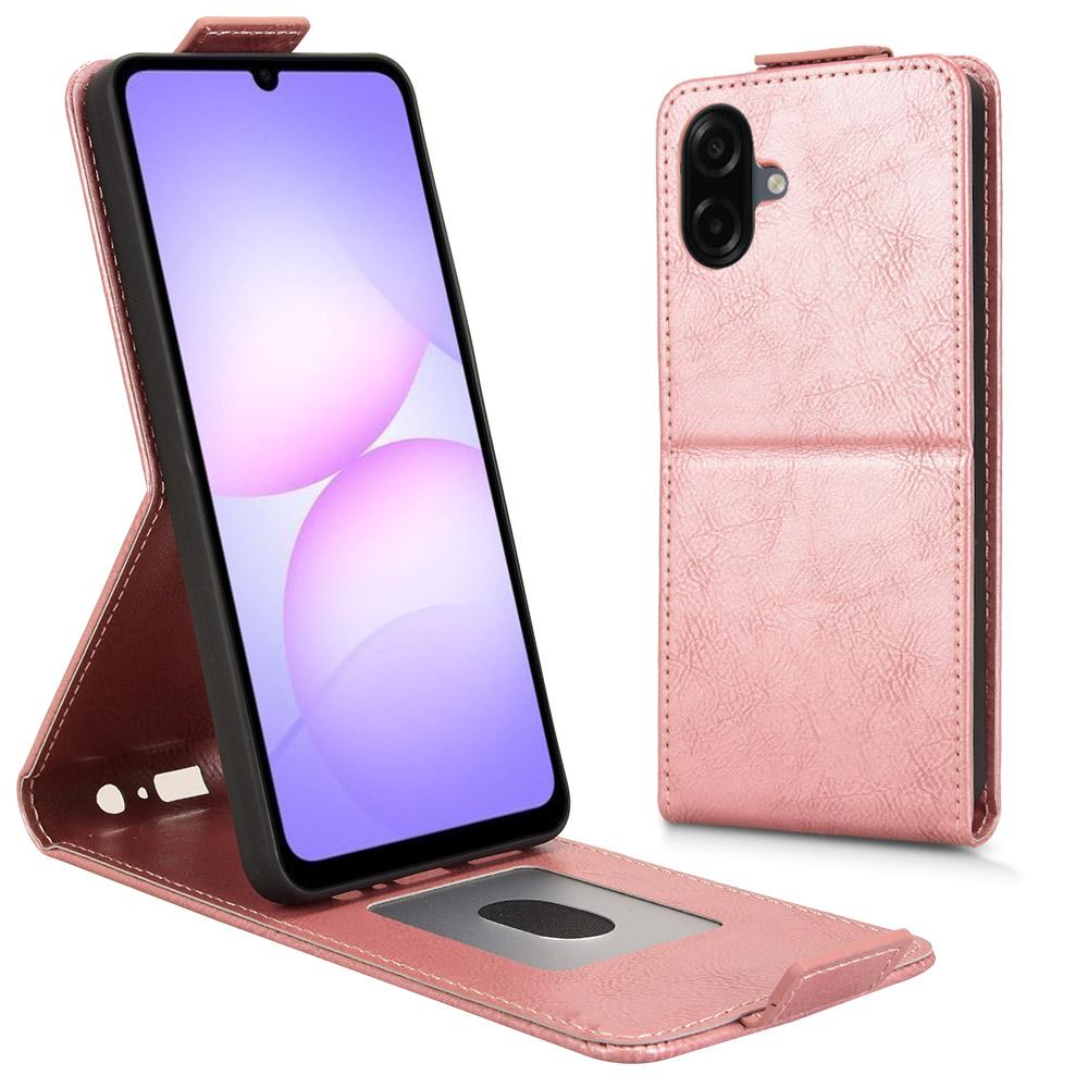 For Samsung Galaxy A07 4G Stand Case Magnetic Clasp Vertical Flip Leather Phone Cover with Card Holder