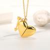 Heart Locket Necklace For Women Stainless Steel Cupid 'S Arrow Pendant Necklaces Choker Men Fashion Memorial Jewelry Colar