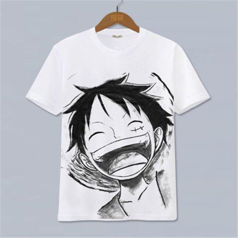 One Piece Luffy Ace Anime Tshirt Peripheral Cotton Tshirt Unisexs and Womens Cartoon Shortsleeved Y2K Street Tops Clothing 2026