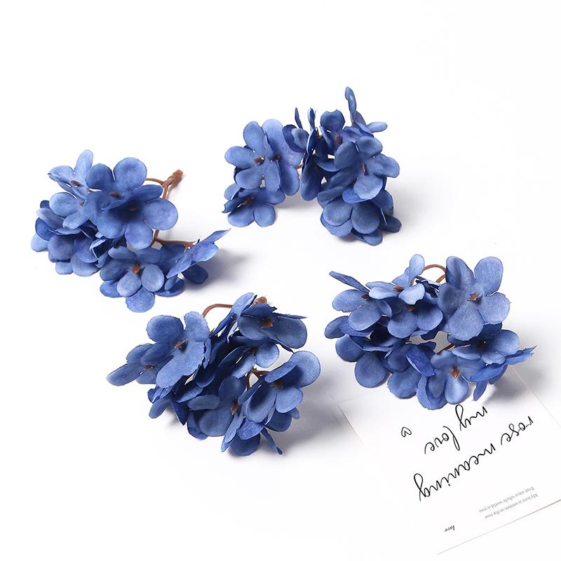 

10/15Pcs Artificial Flowers Accessories for Home Decor Wedding Decoration Fake Flowers Leaf DIY Craft Garland Gifts Accessories 10Pcs синій