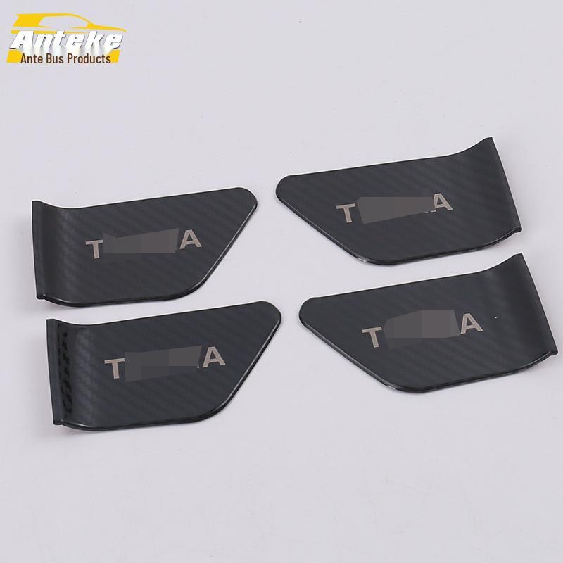 19-Piece Tiana Door Handle Bowl Protector - Stainless Steel, Anti-Scratch Decorative Panel Strip