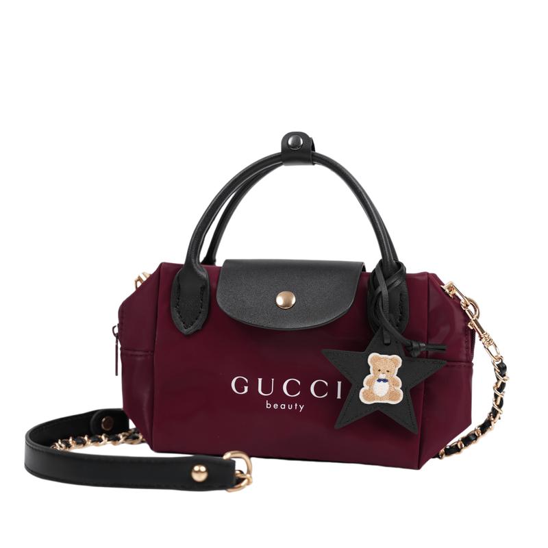Gucci DIY Style Cosmetic Bag Xia Xiongxi Niche Trendy High-end Light Mature Simple Fashionable Versatile Classic Summer Xiongxi