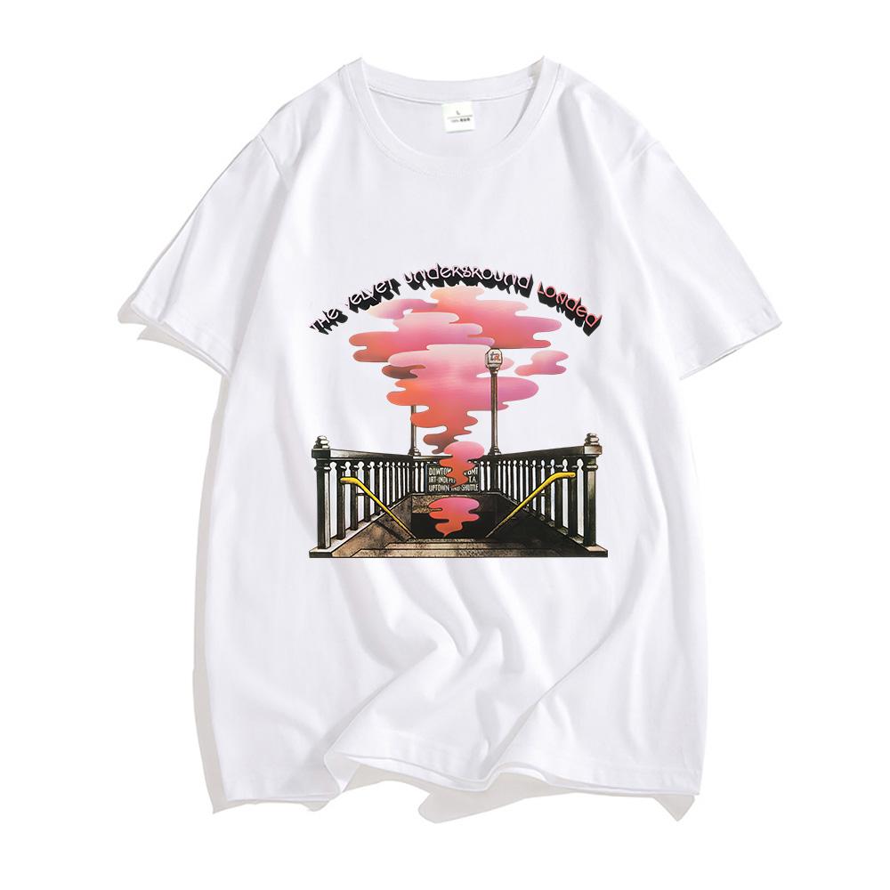 T-Shirts der Rockband The Velvet Underground – Herren-T-Shirts mit U-Bahn-Ausgang-Smog-Motiv – Rundhalsausschnitt