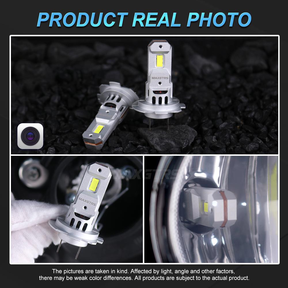 MAXGTRS 2X H7 LED with Fan 20000LM Super Bright Headlight Bulb with Fan Turbo Mini Design Automotive Headlamp 12V 110W