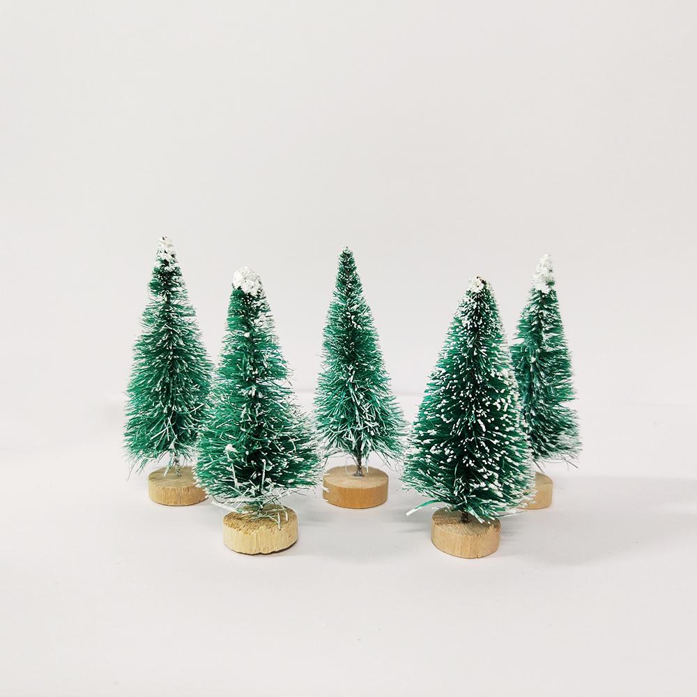 5 Stück Weihnachtsbaumschmuck Set Weihnachten Kunstschnee Landschaft Baum Weihnachts Tischdekorationen für Weihnachten 2023