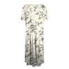 Women's Loose Casual And Fashionable Round Neck Short Sleeved Printed Mid Length Dress