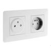 Double Flush Socket Artezo 2P+T + Box - White - Zenitech