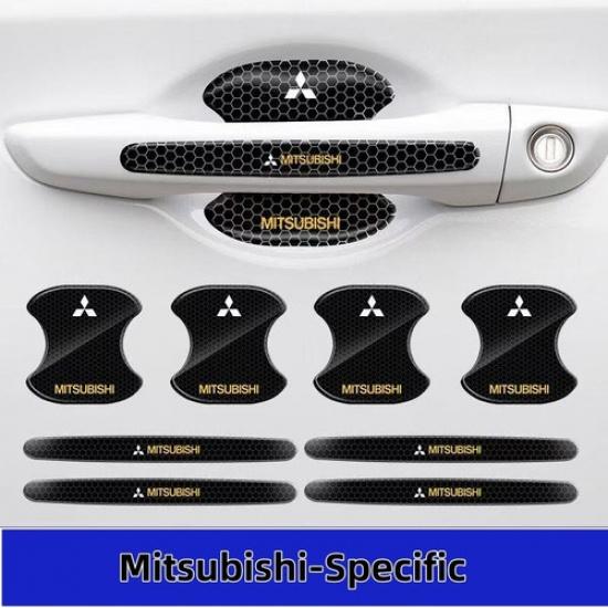 8PCS  Car Door Handle Bowl Anti-Scratch Protector Sticker For Mitsubishi
