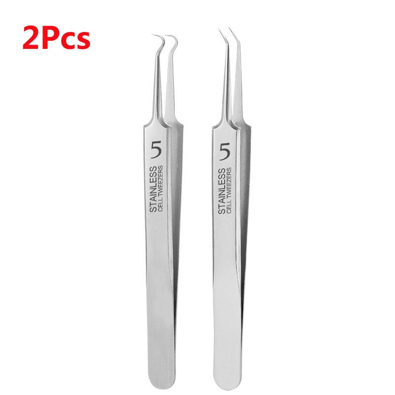 German Ultra-fine No. 5 Cell Pimples Blackhead Clip Tweezers Beauty Salon Special Scraping & Closing Artifact Acne Needle Tool