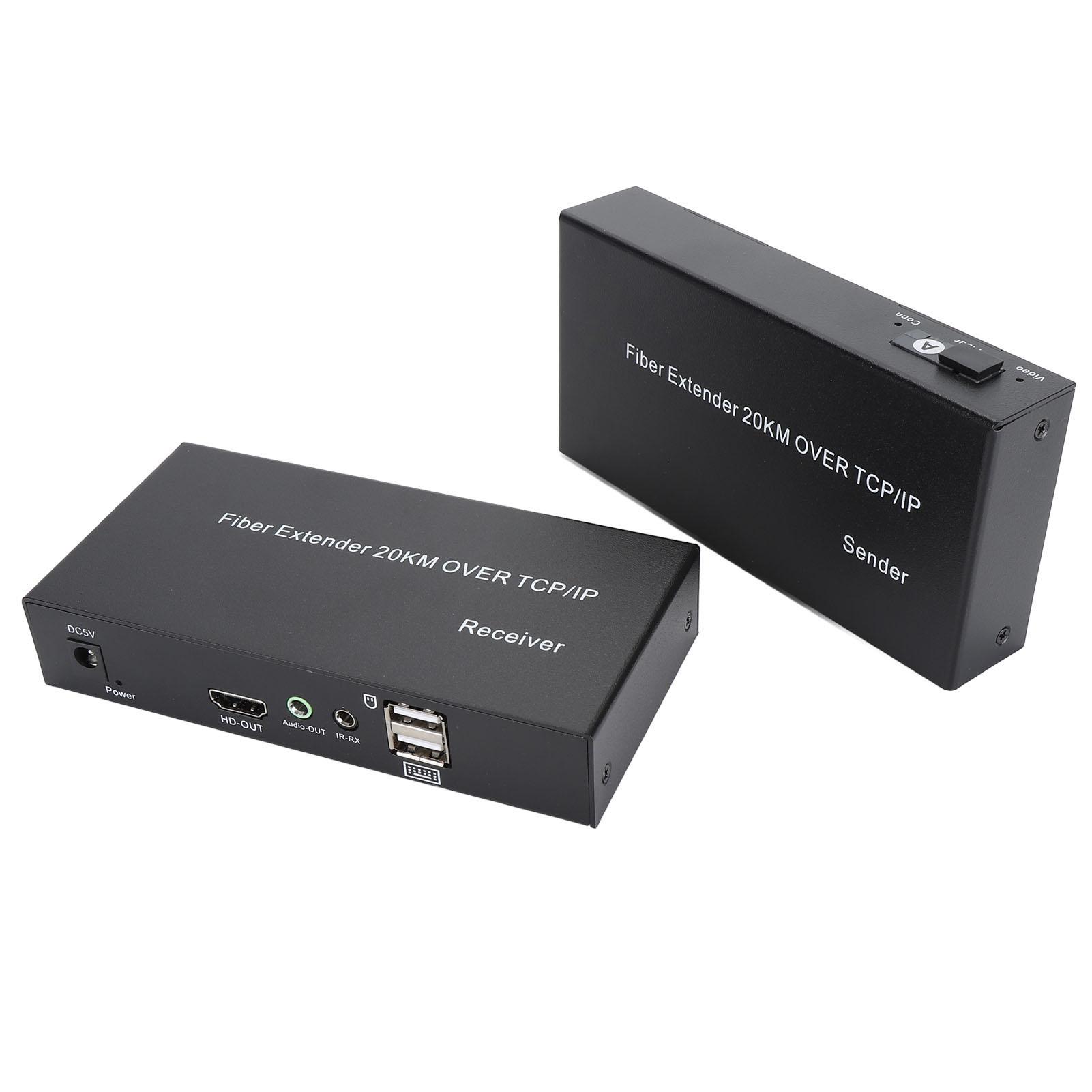 

1080P 60 Гц KVM Fiber Extender HD to Fiber Converter Over Fiber Optical Single Mode Up 20Km Support EU Plug
