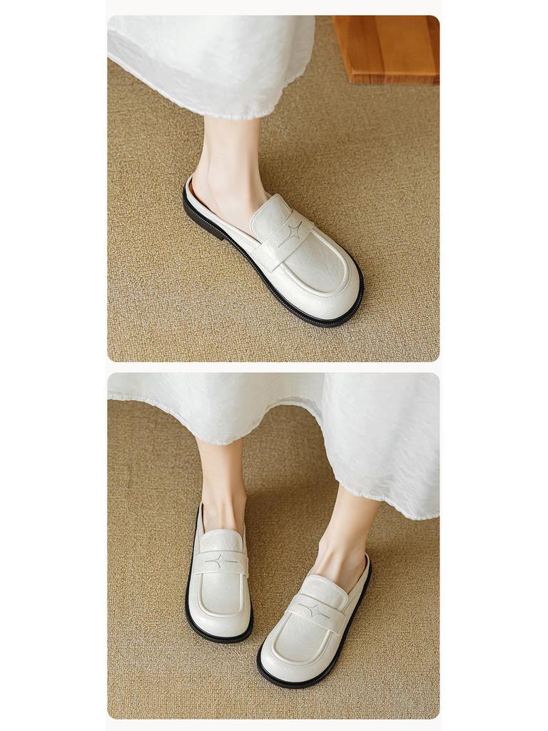 Weiwei Girl 939-1 Women's Retro Closed-Toe Slip-On Summer Mule Sandals 2024