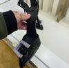 Fashion Fashion Word Belt After The Empty Single Shoes Bao Toe Sandals 2025 Spring New Square Buckle Pointed High Heels For Women Stilet