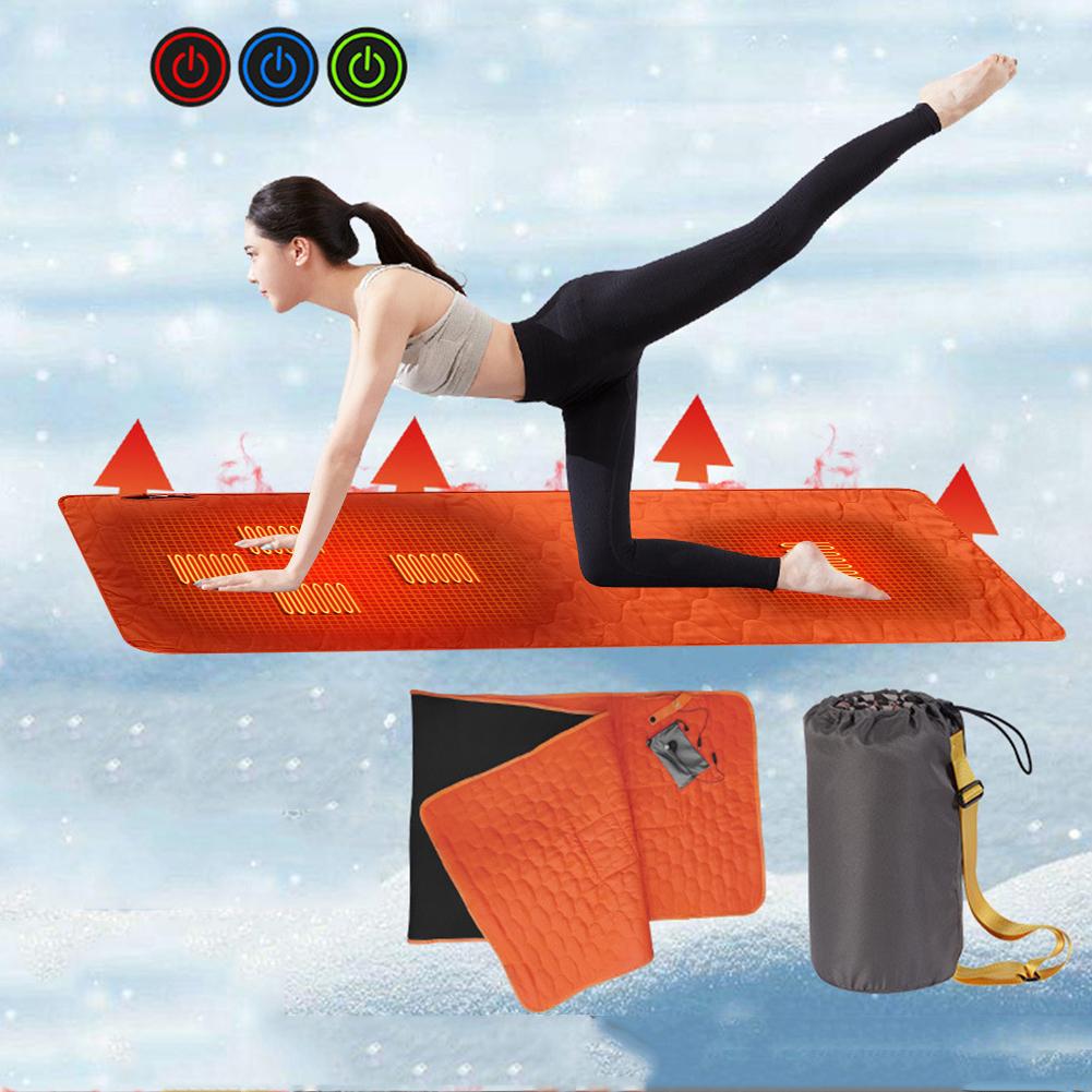 USB Heizschlafmatte 5 Heizzonen Outdoor Elektrische Heizmatte Einstellbare Temperatur Camping Beheizte Schlafmatratze