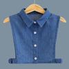 Kids Fake Collar Shirt Cotton Necktie False Collar Children Denim Detachable Shirt Collar Boys Girls Collares Mujer Faux Col