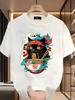 Summer Versatile Cotton Short Sleeve Home Outdoor Leisure Round Neck Unisex T-Shirt